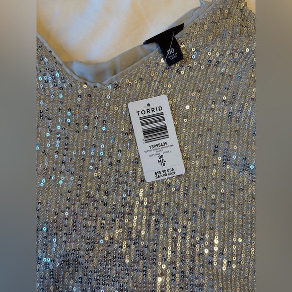 Torrid Glittering Silver Sequin top - Picture 5 of 5